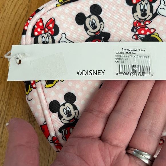 Brand New Stoney Clover Lane Disney’s Minnie and Mickey Cosmetic Bag - Picture 2 of 16